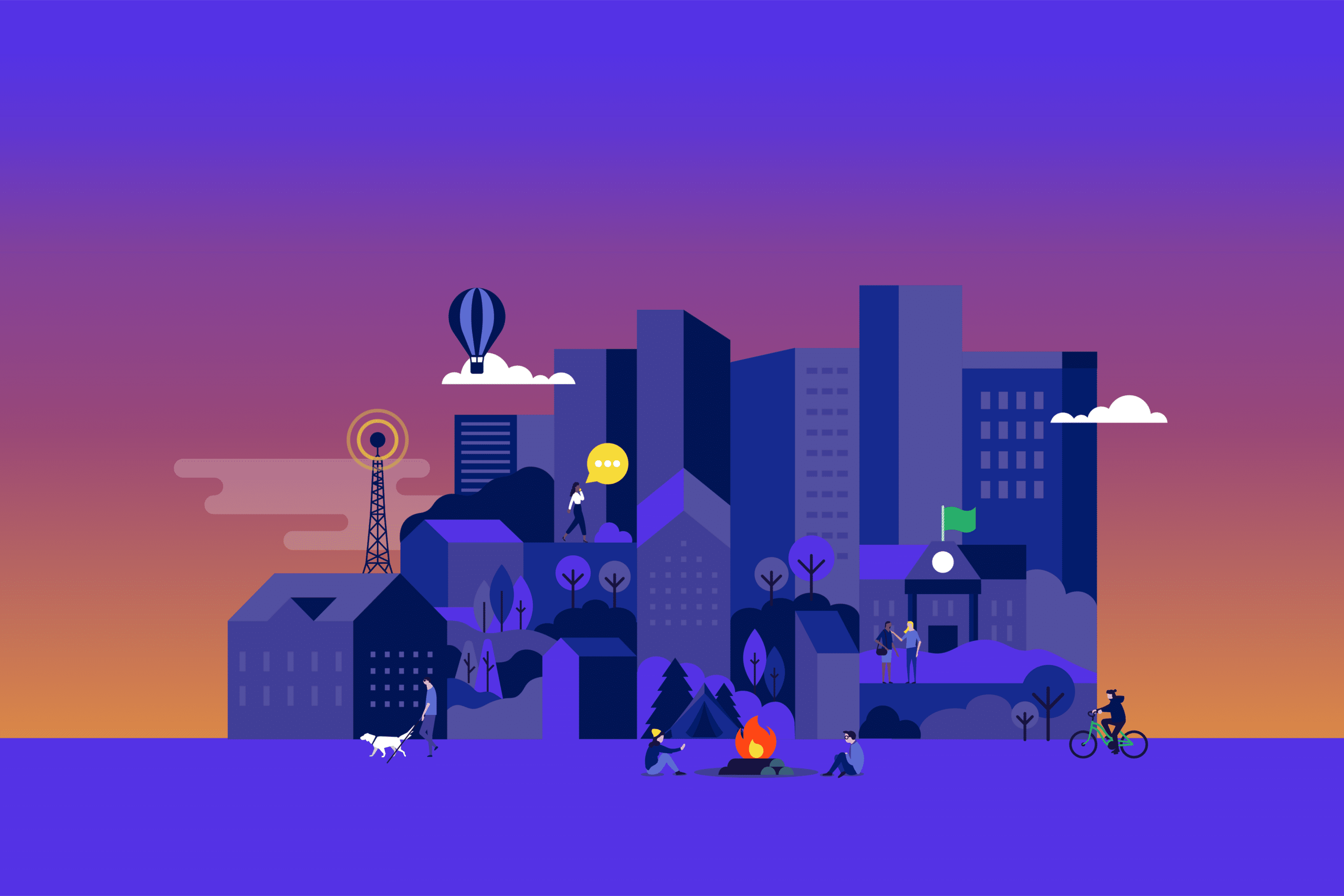 Illustration einer Stadt