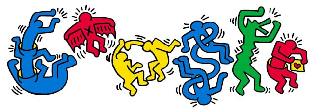 Wie Google Storytelling nutzt Keith Haring Doodle - 25 Jahre Google: Die Geschichte einer Suche