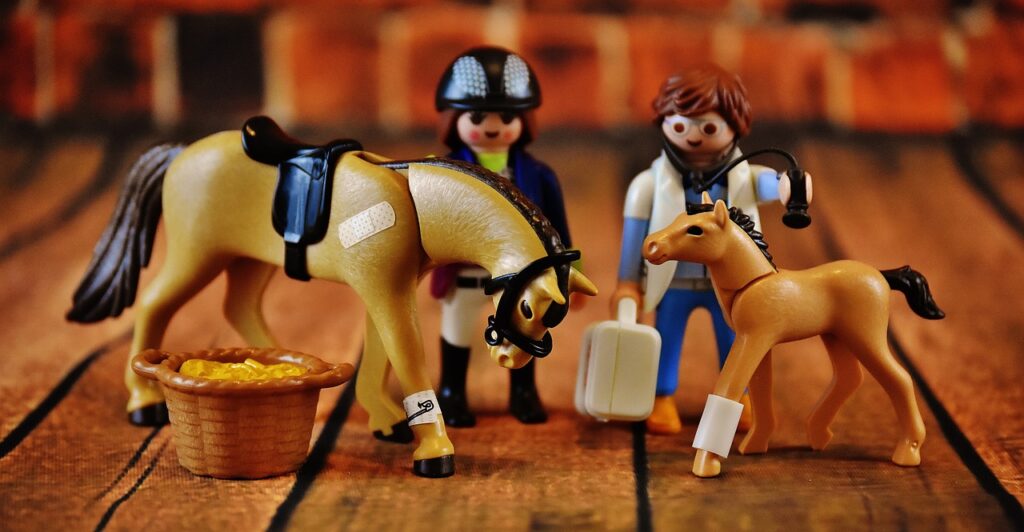 Playmobil set with a riding stable theme 