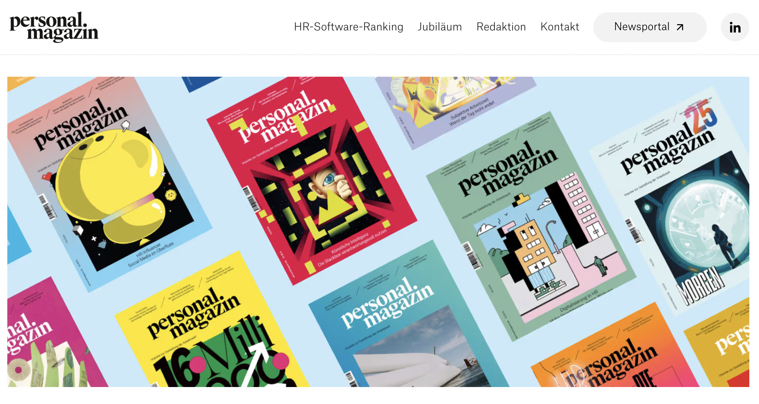 Personalmagazin Screenshot Webseite - Top 10 Medien für HR, Personal & New Work – von Recruiting bis Remote Work