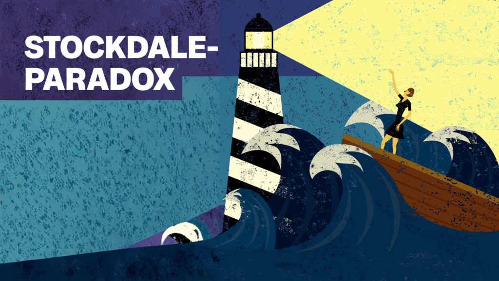 Stockdale-Paradox: Boot auf stürmischer See findet Leuchtturm