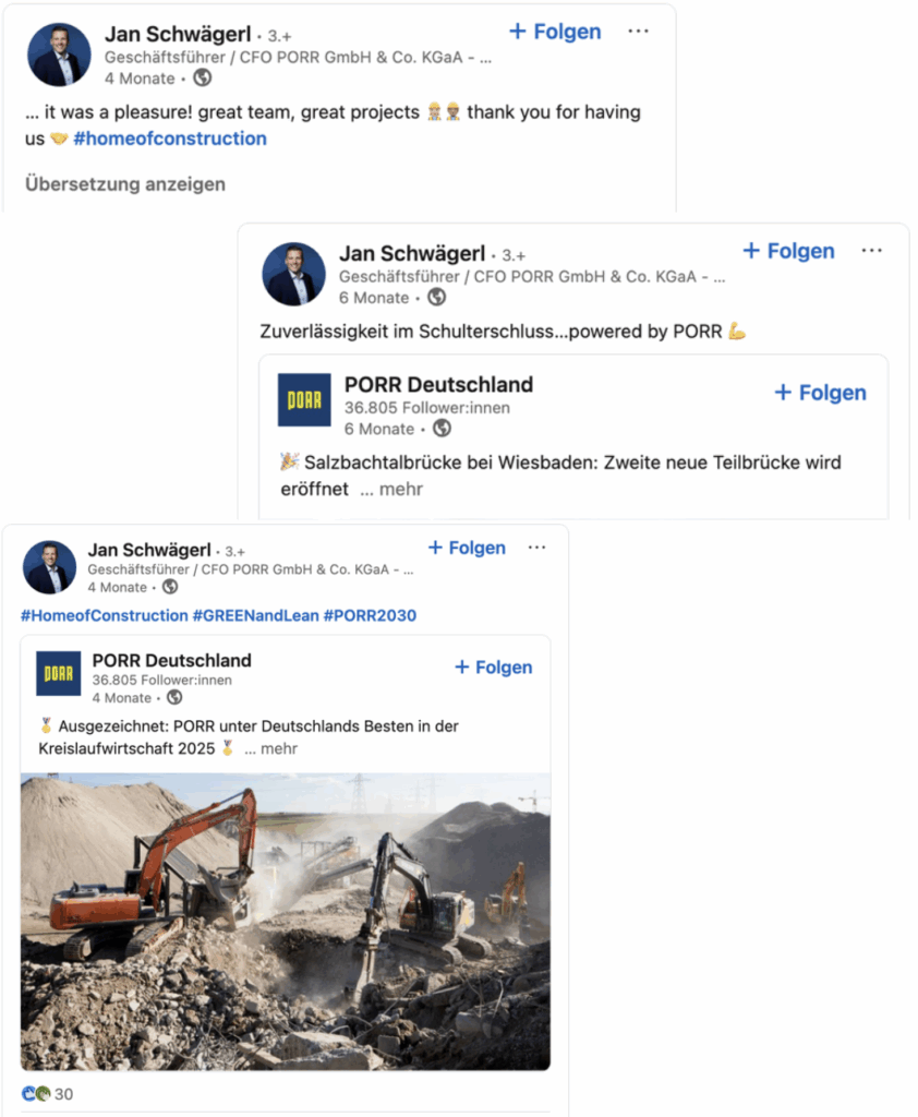 Jan Schwaegerl LinkedIn - LinkedIn in der Baubranche: Wie CEOs mit Storytelling Führung sichtbar machen