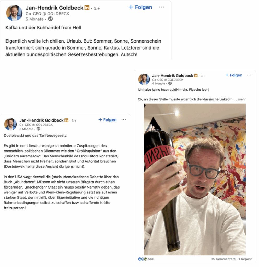 Jen Hendrik Goldbeck LinkedIn - LinkedIn in der Baubranche: Wie CEOs mit Storytelling Führung sichtbar machen