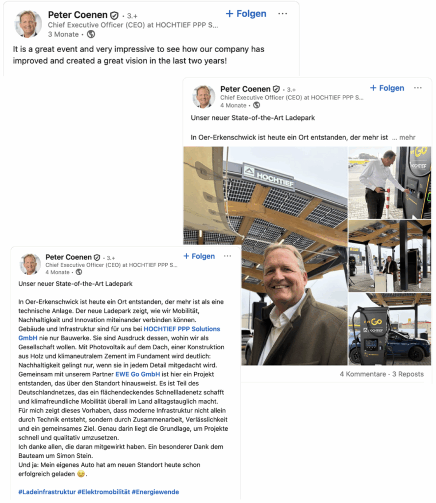 Peter Coenen LinkedIn - LinkedIn in der Baubranche: Wie CEOs mit Storytelling Führung sichtbar machen